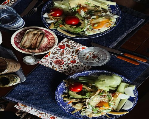Fresh colorful healthy salad bowl on a wooden table